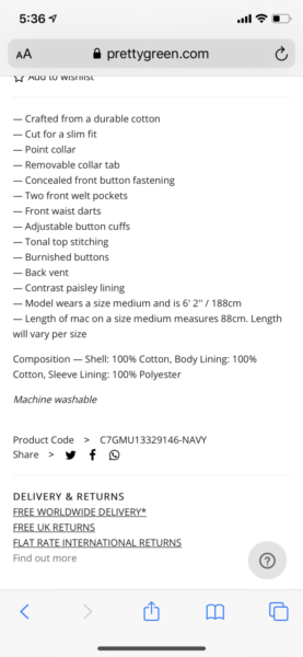 prettygreen-sizeguide